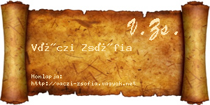 Váczi Zsófia névjegykártya