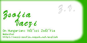 zsofia vaczi business card